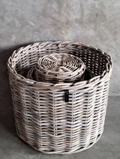 Kubu rattankrukker med inderpose - sæt 4stk