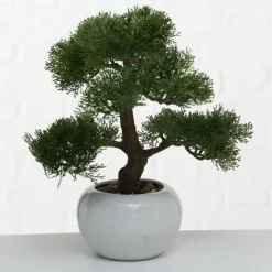 Kunstige Bonsai træer i keramik potte - kasse med 4stk