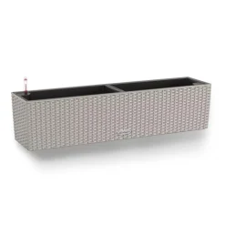 Lechuza altankasse med selvvanding / Balconera Cottage Polyrattan - 6 farver