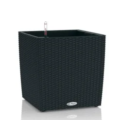 Lechuza Cube Cottage / Polyrattan - grafit-antrazit-sand-lysegrå - 40x40cm+50x50cm