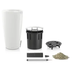 Lechuza Rondo premium krukke H.56 + H.75 - 5 farver / Selvvanding