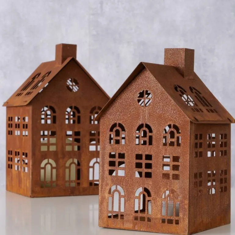 Lighthouse lysestager - Huse i rust til levende lys - Sæt