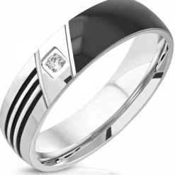 Luksus stålring 2 farvet - 6mm til kvinder - mænd - par