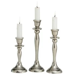 Lysestager i aluminium - sæt med 3 stk