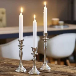 Lysestager i aluminium - sæt med 3 stk