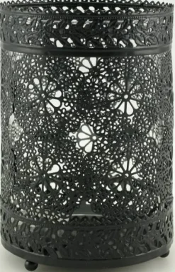 Marokko fyrfadsstage med kugleben / glasindsats