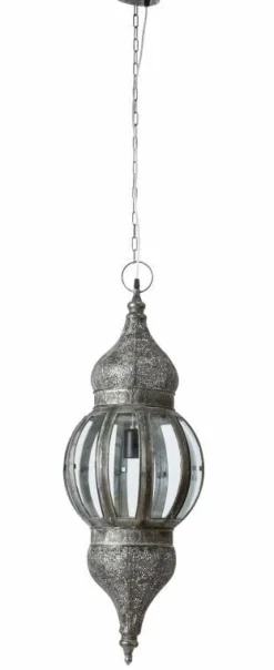 Marokko hængelampe med glas