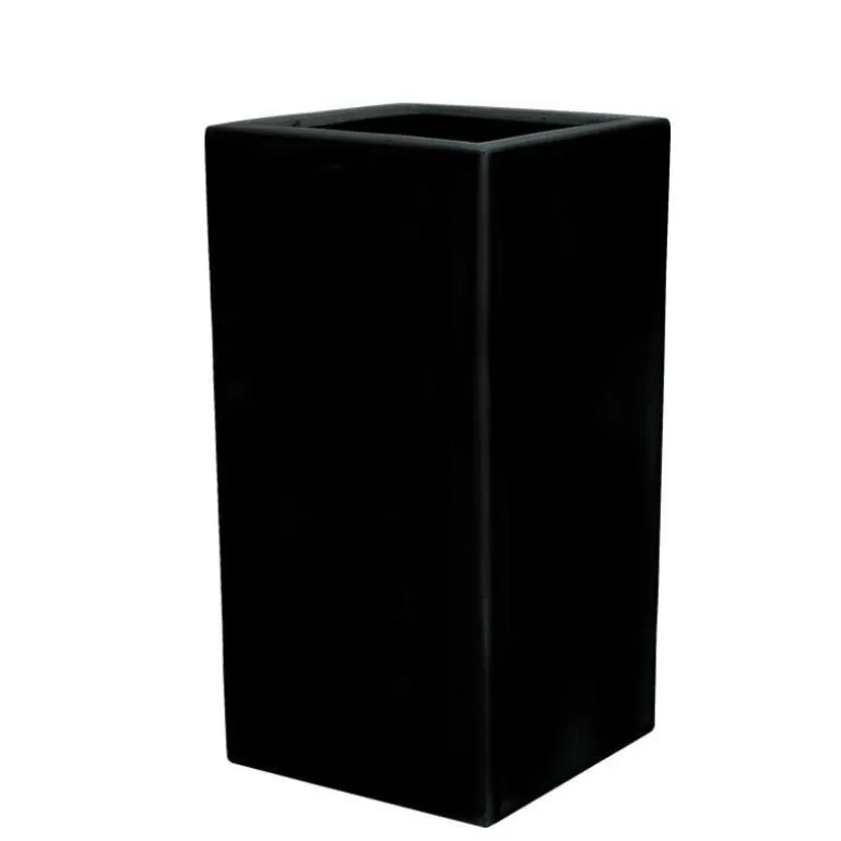 Mat krukke i sort eller grå fiberstone glasfiber - H.60cm + H.80cm + H.100cm