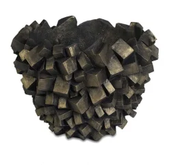 Mattone Pot med antik gold cubes - Ø.75cm