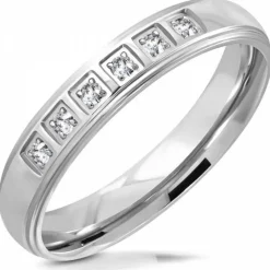 4mm stålring med 6 zirkoner