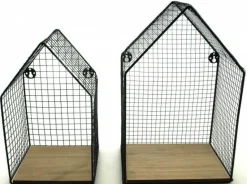 Net væghylder med træplade