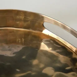 Nizzi luksus serveringsfade / bakker i sort og messing - Sæt