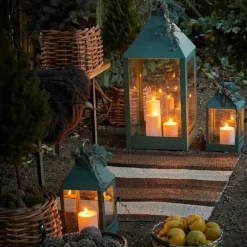 Olivengrøn Lanterne Galvaniseret / Coated