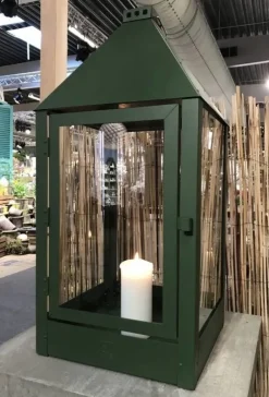 Olivengrøn Lanterne Galvaniseret / Coated