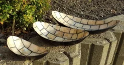 Ovale fade / gondoler med perlemor