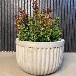 Petros lav krukke med horisontale striber - Ø.40cm