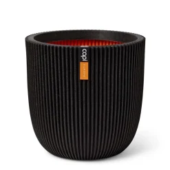 Plantekrukke groove black med ribber - Ø.35cm + Ø.43cm + Ø.54