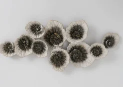 Polso vægdekoration / relief i håndmalet metal - 132cm - Pris for 2stk