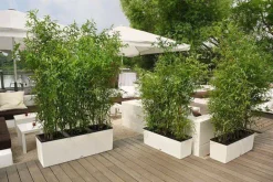 Polyrattan plantekasser med selvvanding og indsatse - OUTLET - 4stk på palle