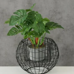 Potteskjuler i sort jern med jerntråde - Ø.26cm