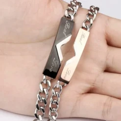 Real Love - Stålarmbånd til par / kærester