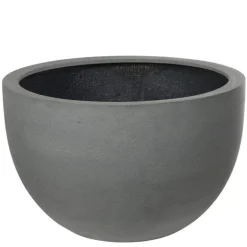 Rund bowle/krukke i grå fiberstone - Ø.45