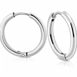 Rund Hoop Creoler Stålørering - 3 størrelser