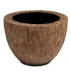 Rund krukke / plantepotter i Cemani træ - Ø.55cm