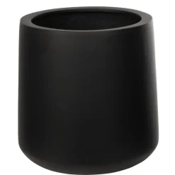 Rund krukke i glasfiber - Sort eller Grå / Ø.41 + Ø.51