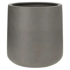 Rund krukke i glasfiber - Sort eller Grå / Ø.41 + Ø.51