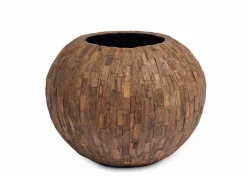 Rund Krukke i træ / Cemani - 3 str.