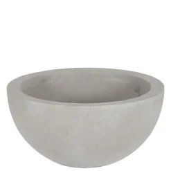 Rund lav fiber krukke / Plante bowle / sort + sandgrå