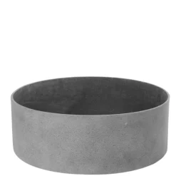 Rund lav vandtæt plantepotte Ø.30 cm - sand + sort + grå