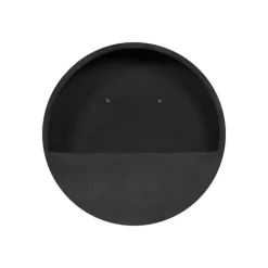 Rund vægampel / vægkrukke til planter og blomster - 3 størrelser - Sort + Hvid