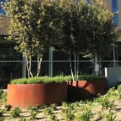 Runde højbede i cortenstål - Op til Ø.200cm - UDEN BUND