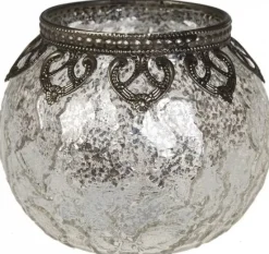 Runde orientalske bordlysestager i fattigmandssølv / SÆT