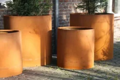 Runde rust krukker - Ø.60 + Ø.80 + Ø.100 + Ø.120 - MED BUND