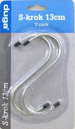 S - kroge / køkkenkroge i stål - 6cm + 8cm + 13cm