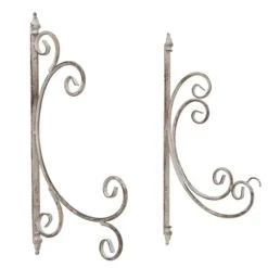 Salerno vægkrog i antik hvid rust - 45cm - 2 modeller