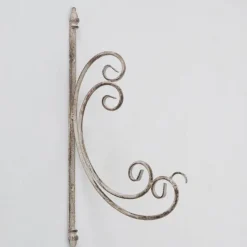 Salerno vægkrog i antik hvid rust - 45cm - 2 modeller