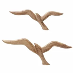 Seagulls / Fugle til væggen i Mangotræ / Sæt