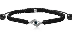 Shivas Eye silkearmbånd med sølv