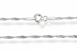 Singapore twist sølvhalskæde - 1,5mm - 40cm
