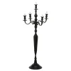 Sort gulvlysestage - 5-armet - 105cm kandelaber