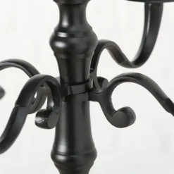 Sort gulvlysestage - 5-armet - 105cm kandelaber