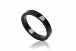 Sort 4mm Herrering I Rustfri Stål