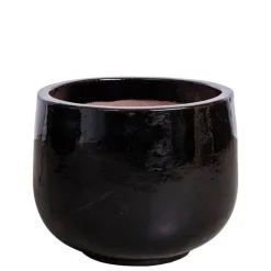 Sorte udendørs glaserede frostsikre krukker - Ø.48 / Ø.62