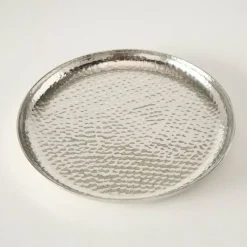 Sæt med lysfad og 4 lysestager