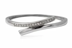 Steel bangle med zirkoner til kvinder