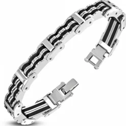 Steel wave armbånd i stål 20cm